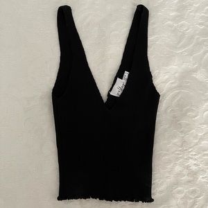 Princess Polly “Halation Crop Top Black”